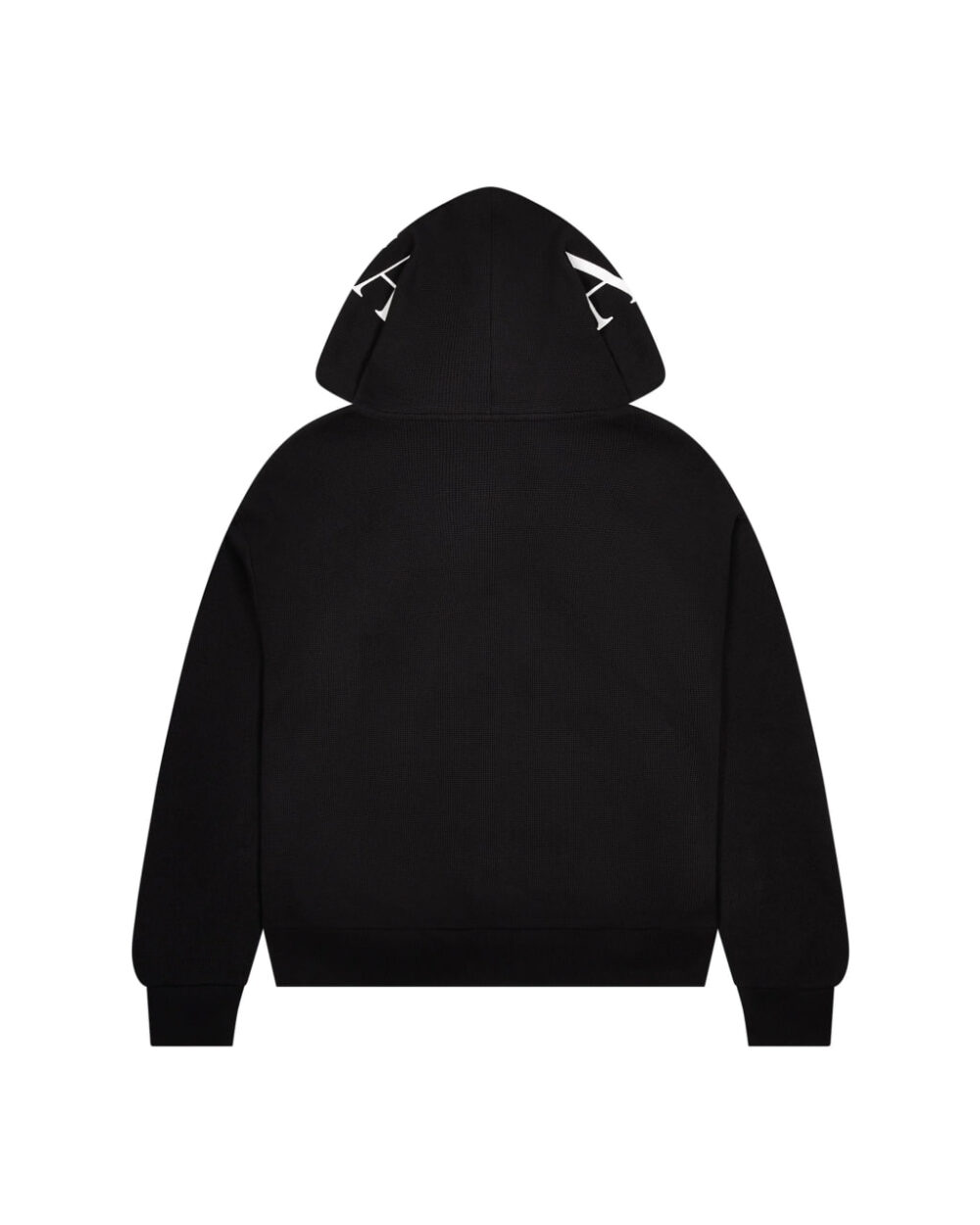 Script Waffle Hoodie - Black - Image 2