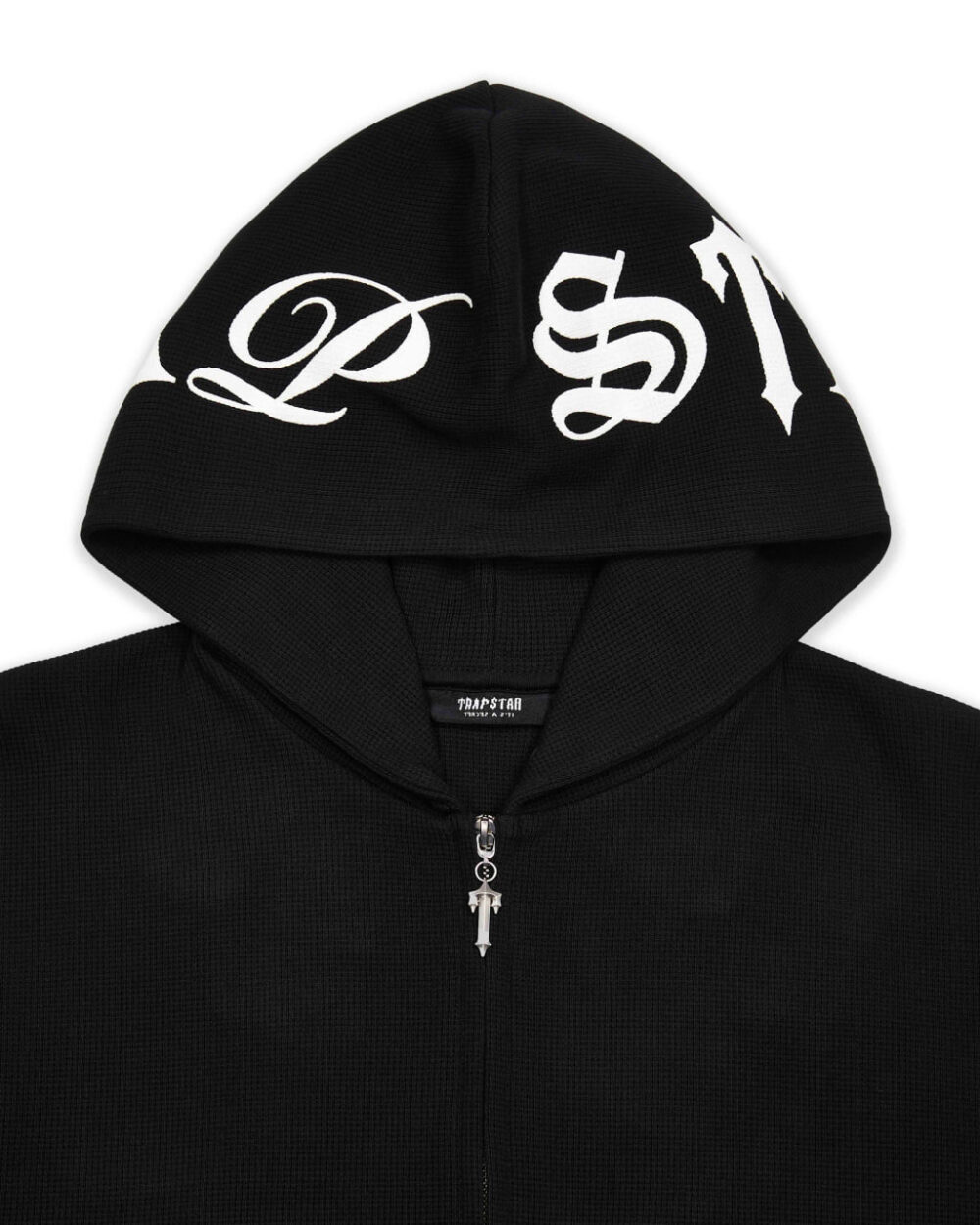 Script Waffle Hoodie - Black - Image 6